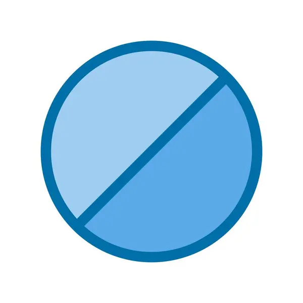 Verbot Füllte Blue Vector Icon Desig — Stockvektor