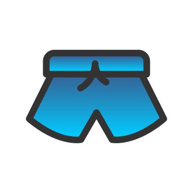 Pantolon Doldurulmuş Gradyan Vektör Simgesi Tasarımı