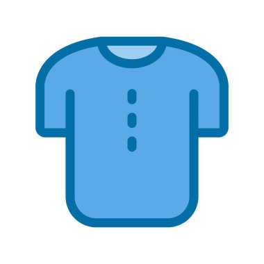 Tişört Mavi Vektör Simgesi Tasarımı