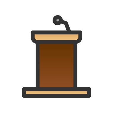 Podyum Dolu Gradyan Vektör Simgesi Tasarımı