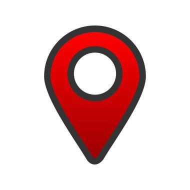 Konum Gradyan Vektör Simgesi Tasarımı