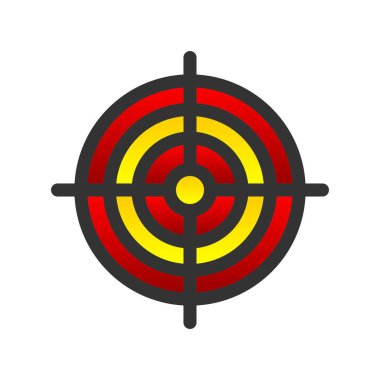  Hedef Doldurulmuş Gradyan Vektör Simgesi Tasarımı