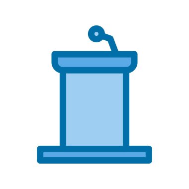 Podyum Mavi Vektör Simgesi Tasarımı