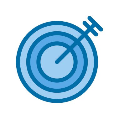 Hedef Doldurulmuş Mavi Vektör Simgesi Tasarımı