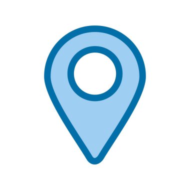  Konum Mavi Vektör Simgesi Tasarımı