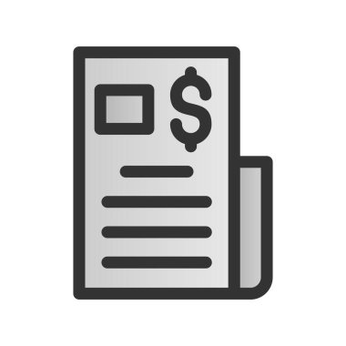  İndirimli Gazete Dolu Gradyan Vektör Simgesi Tasarımı