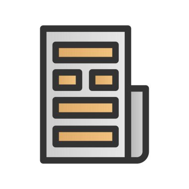  Haber Kağıdı Gradyan Vektör Simgesi Tasarımı