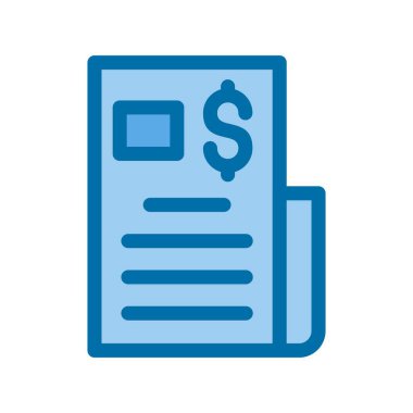 Satış Gazetesi Mavi Vektör Simgesi Tasarımı