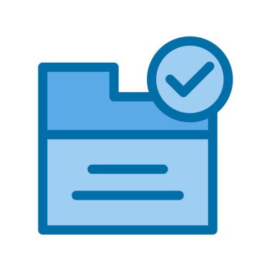 Dizin Denetimi Doldurulmuş Mavi Vektör Simgesi Tasarımı