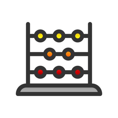  Abaküs Gradyan Vektör Simgesi Tasarımı