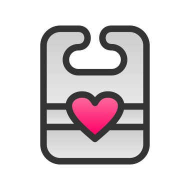 Önlük Doldurulmuş Gradyan Vektör Simgesi Tasarımı