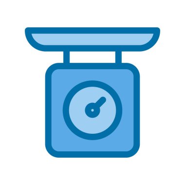 Bebek Ağırlığı Dolu Mavi Vektör Simgesi Tasarımı