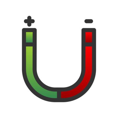 Magnet Doldurulmuş Gradyan Vektör Simgesi Tasarımı