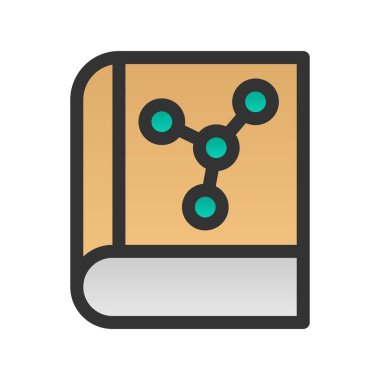 Bilim Kitabı Gradyan Vektör Simgesi Tasarımı