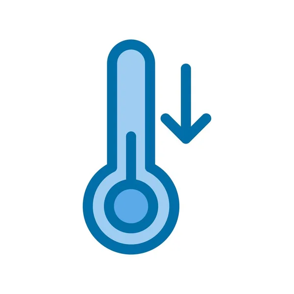 Термометр Заполнил Синий Вектор — стоковый вектор