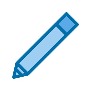 Kalem Doldurulmuş Mavi Vektör Simgesi Tasarımı