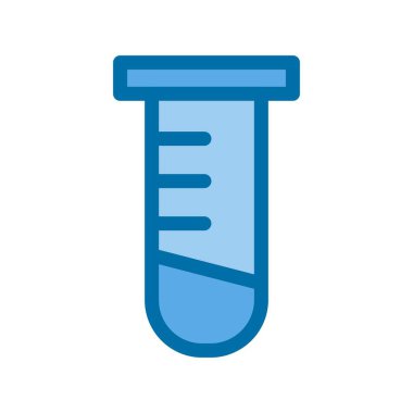 Test Tüpü Mavi Vektör Simgesi Tasarımı
