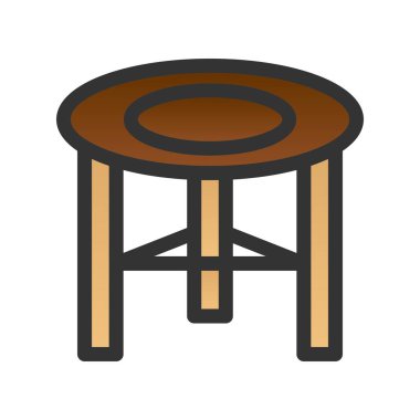 Dışkı Doldurulmuş Gradyan Vektör Simgesi Tasarımı