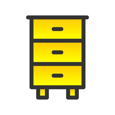 Çekmeceler Sandığı Gradyan Vektör Simgesi Tasarımı