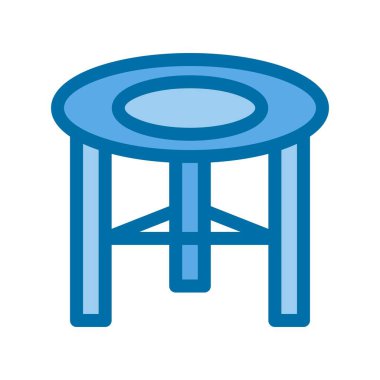 Dışkı Dolu Mavi Vektör Simgesi Tasarımı