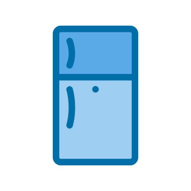 Buzdolabı Doldurulmuş Mavi Vektör Simgesi Desig