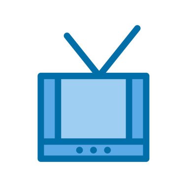 Televizyon Mavi Vektör Simgesi Tasarımı