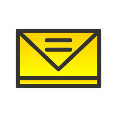 E- posta Doldurulmuş Gradyan Vektör Simgesi Tasarımı