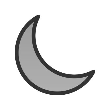 Ay Doldurulmuş Gradyan Vektör Simgesi Tasarımı