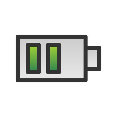 Pil Doldurulmuş Gradyan Vektör Simgesi Tasarımı