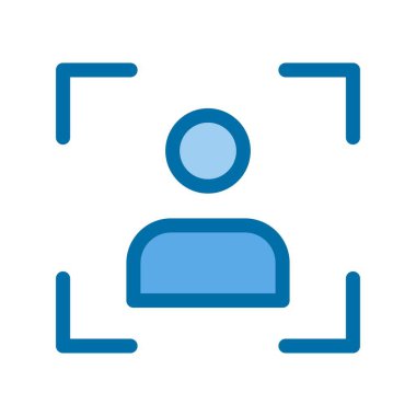 Hedef Doldurulmuş Mavi Vektör Simgesi Tasarımı