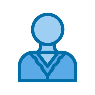 İşçi Doldurulmuş Mavi Vektör Simgesi Tasarımı