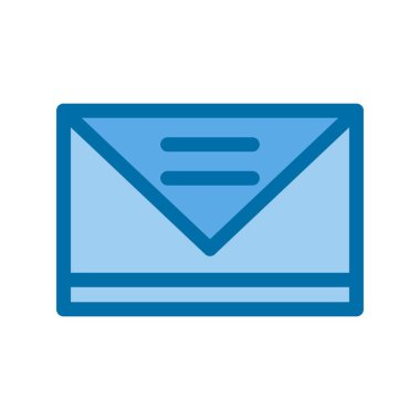 Posta Doldurulmuş Mavi Vektör Simgesi Tasarımı