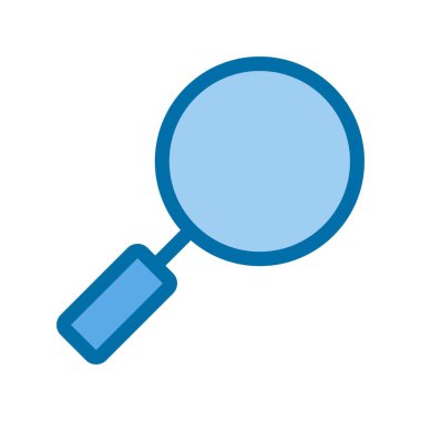 Büyütülmüş Mavi Vektör Simgesi Tasarımı