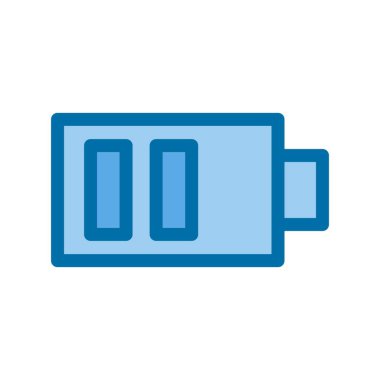 Pil Doldurulmuş Mavi Vektör Simgesi Tasarımı