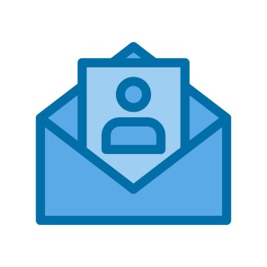 Mavi Vektör Simgesi Tasarımı Doldurulmuş Harf