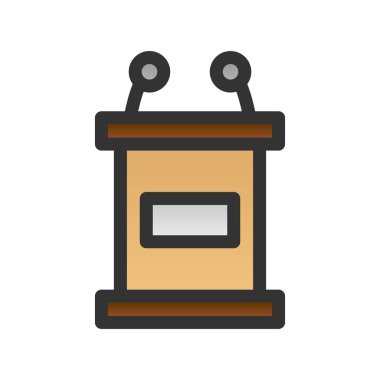 Lectern Gradyan Vektör Simgesi Tasarımı