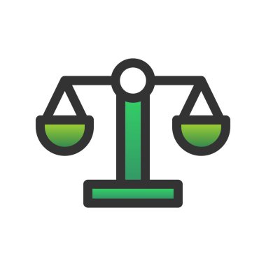 Adalet Ölçekli Gradyan Vektör Simgesi Tasarımı