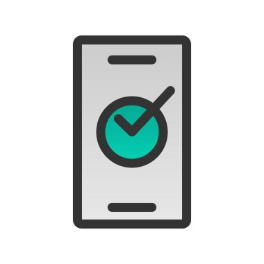 Elektronik Oy Doldurulmuş Gradyan Vektör Simgesi Tasarımı