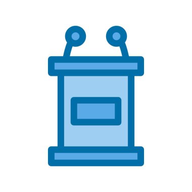 Lectern Mavi Vektör Simgesi Tasarımı