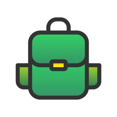 Çanta Doldurulmuş Gradyan Vektör Simgesi Tasarımı