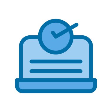 Online Rezervasyon Dolu Mavi Vektör Simgesi Tasarımı