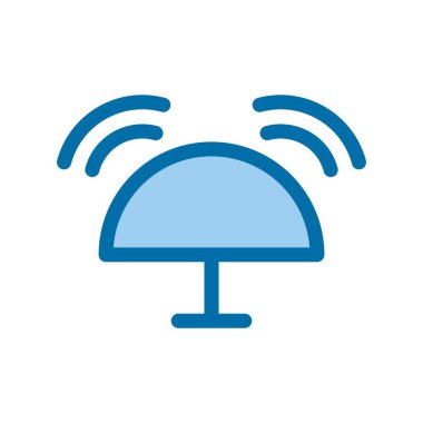 Otel Çanı Mavi Vektör Simgesi Tasarımı