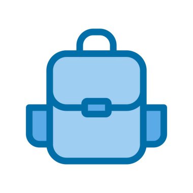 Mavi Vektör Simgesi Tasarımı Doldurulmuş Çanta