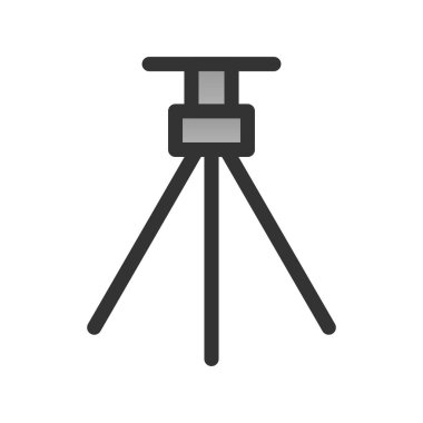 Tripod Doldurulmuş Gradyan Vektör Simgesi Tasarımı