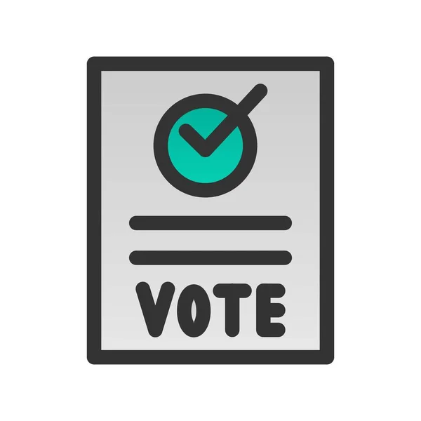 投赞成票是充填梯度矢量图标设计 — 图库矢量图片