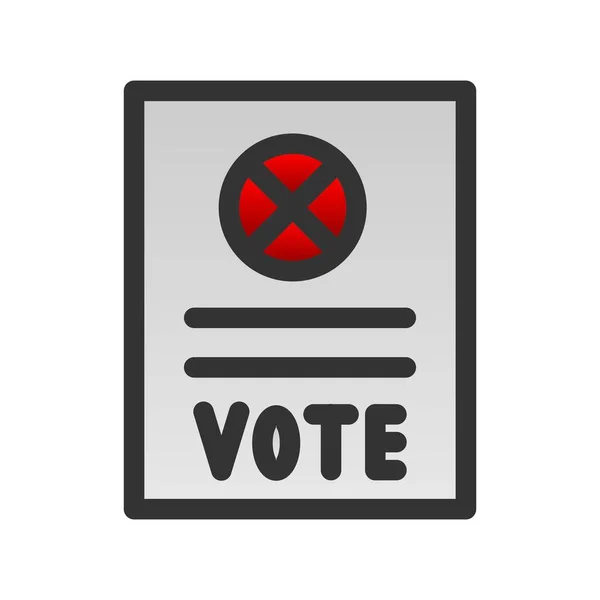 Vote Filled Gradient Vector Icon Design — Archivo Imágenes Vectoriales