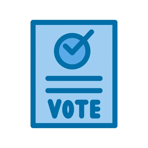 投赞成票的蓝色矢量图标设计 — 图库矢量图片