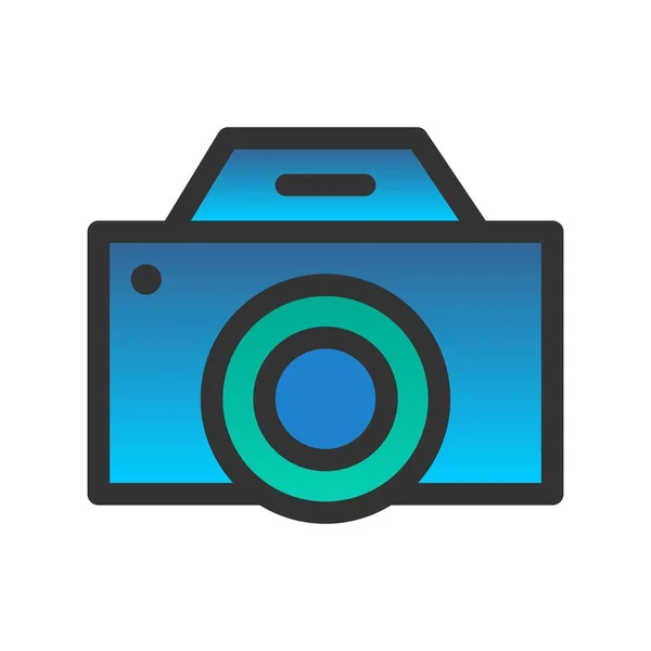 Camera Filled Gradient Vector Icon Design — Stock Vector