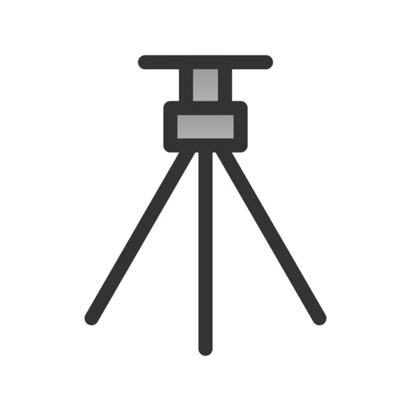 Tripod Filled Gradient Vector Icon Design — Stock Vector