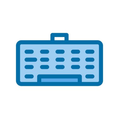 Klavye Mavi Vektör Simgesi Tasarımı